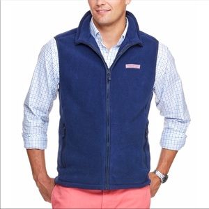  Vineyard Vines Navy Vest Full Zip Murray whale